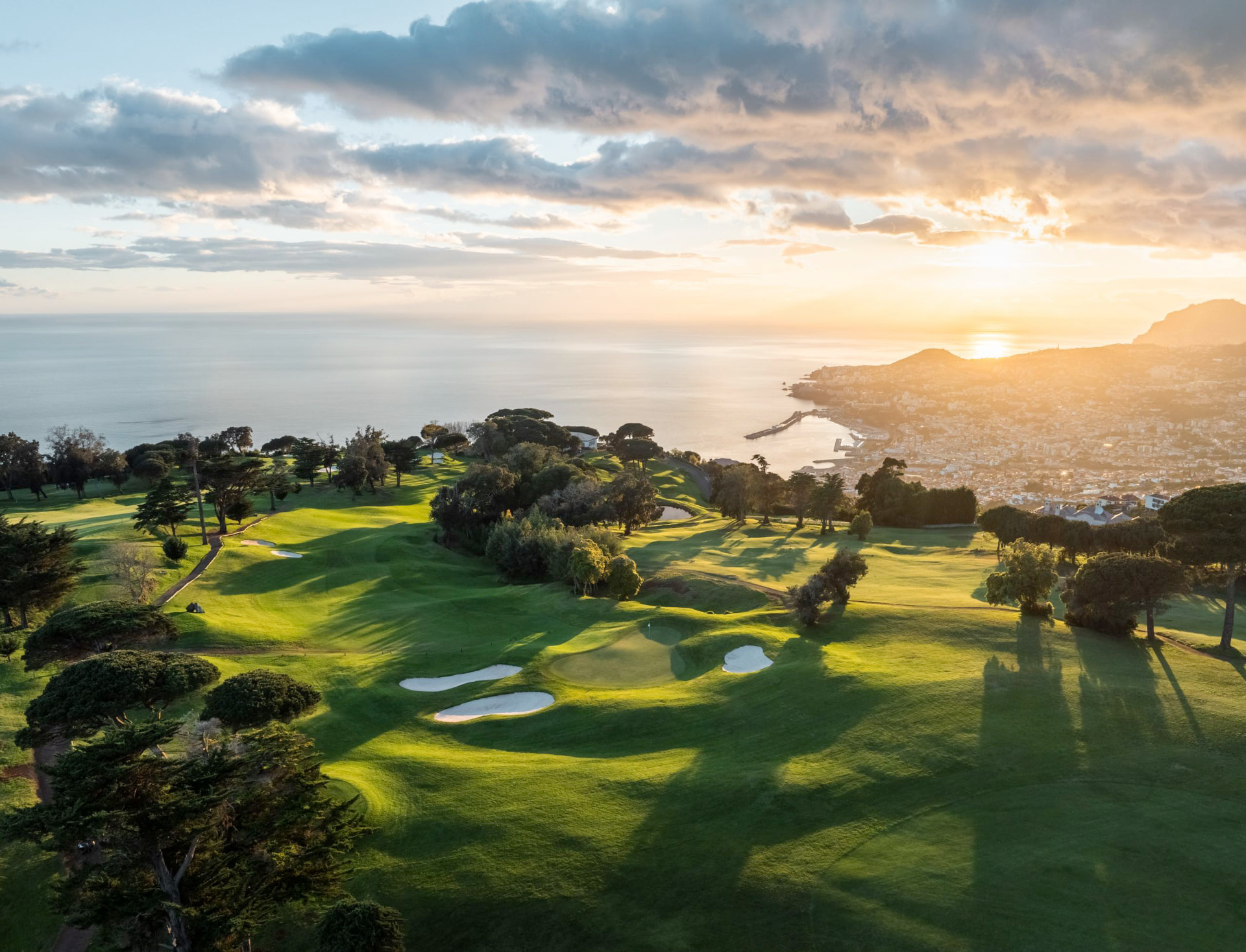 Palheiro Golf course above Funchal bay, Madeira